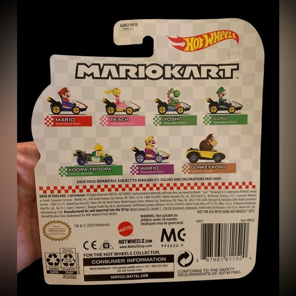 New 2020 Hot Wheels Mario Kart Donkey Kong  Hot Wheel Die-Cast - Picture 6 of 6